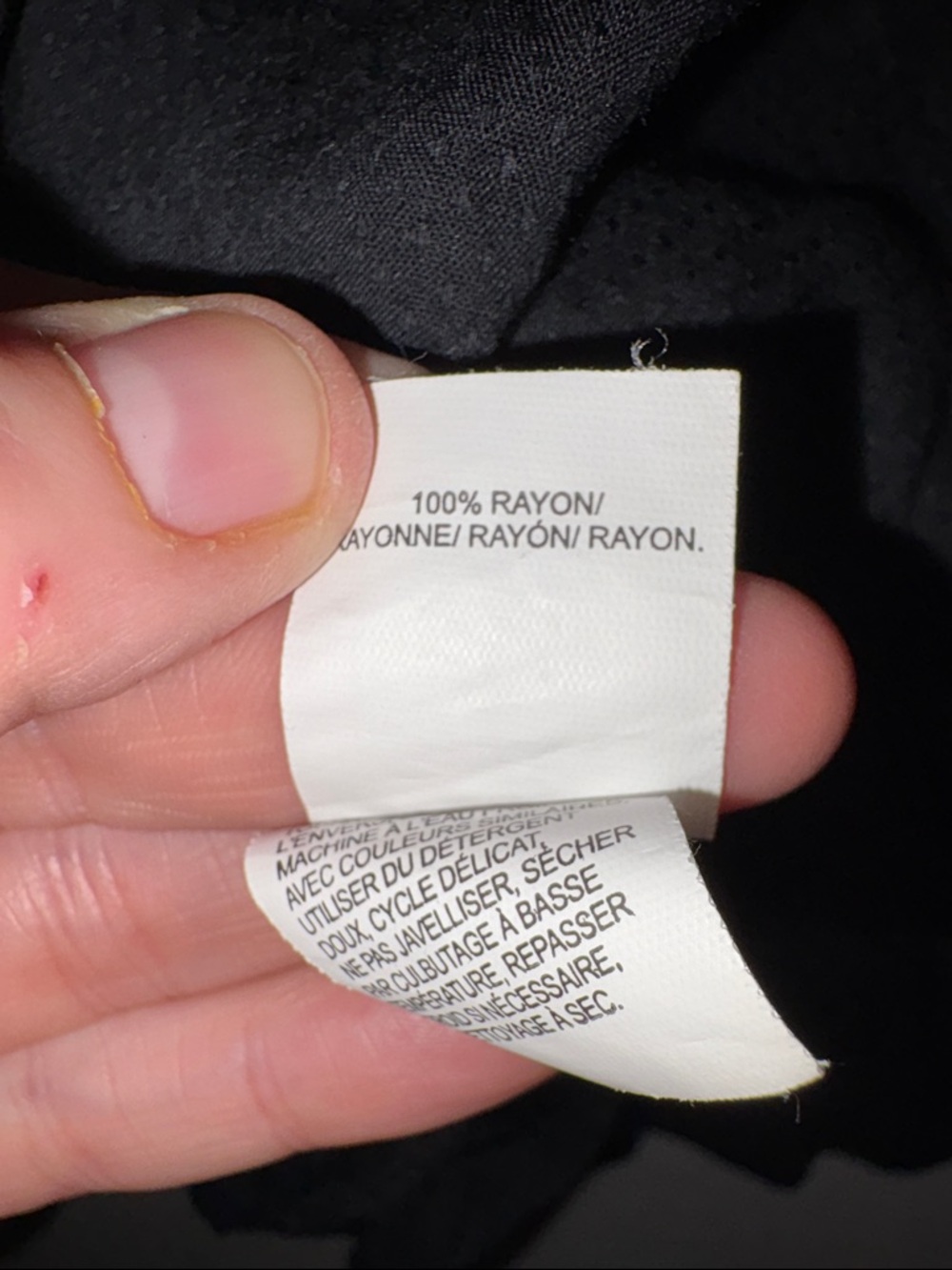 Lucky Brand 1X Black Top with White Embroidered boho details - Picture 11 of 11